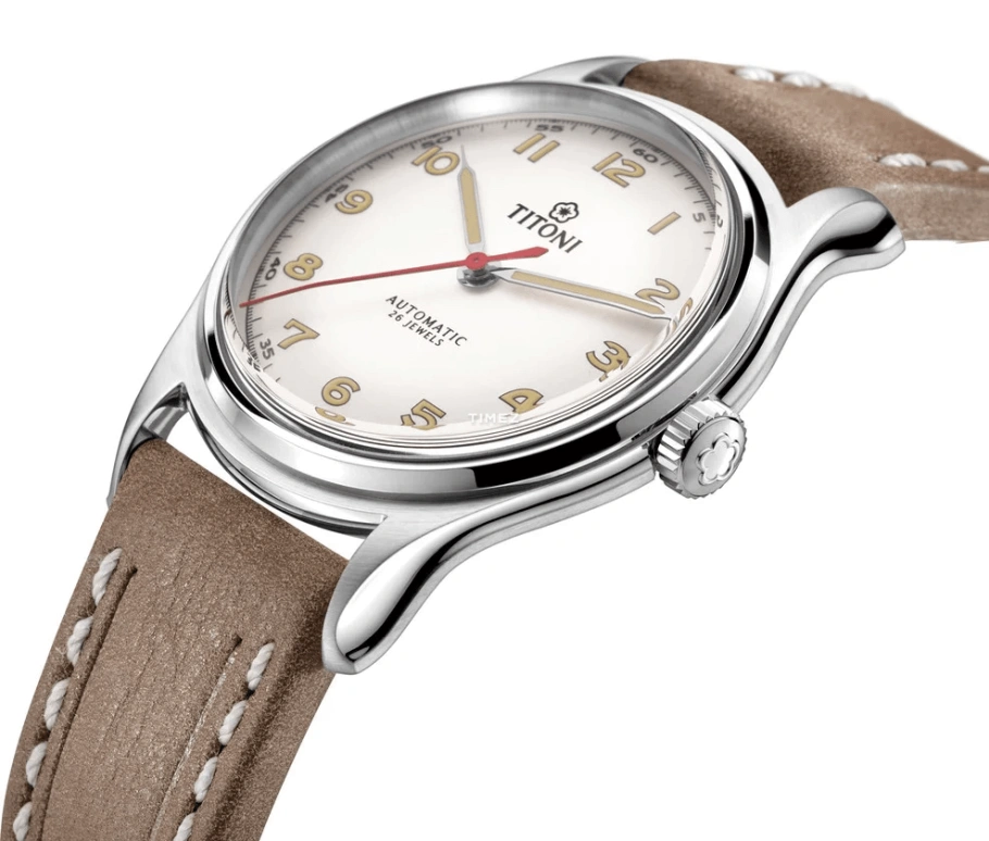 Titoni,HERITAGE 39mm,39mm,Stainless Steel,Silver,White,Automatic,Sapphire,Glass,Round,83019 S,83019 S-ST-639