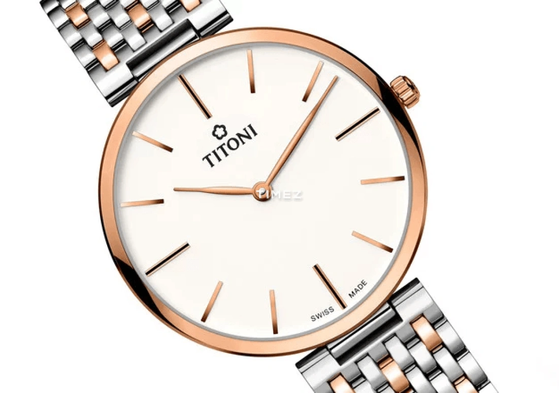 Titoni,SLENDERLINE 37mm,37mm,Stainless Steel,Silver,Automatic,Day,Sapphire,TQ 52718 SRG,TQ 52718 SRG-606