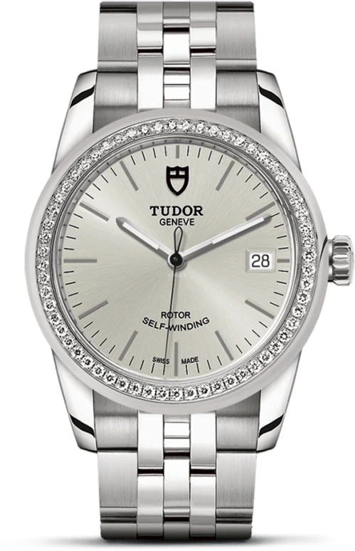 Tudor,Glamour 36mm,36mm,Stainless Steel,Silver,Automatic,Date,38hours,55020,55020-0004