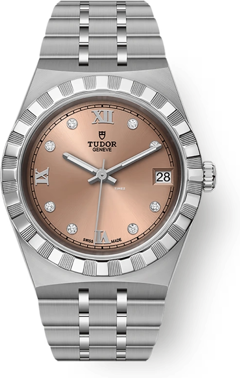 Tudor,Royal 34mm,34mm,Stainless Steel,Pink,Automatic,Day,38hours,28400,28400-0011