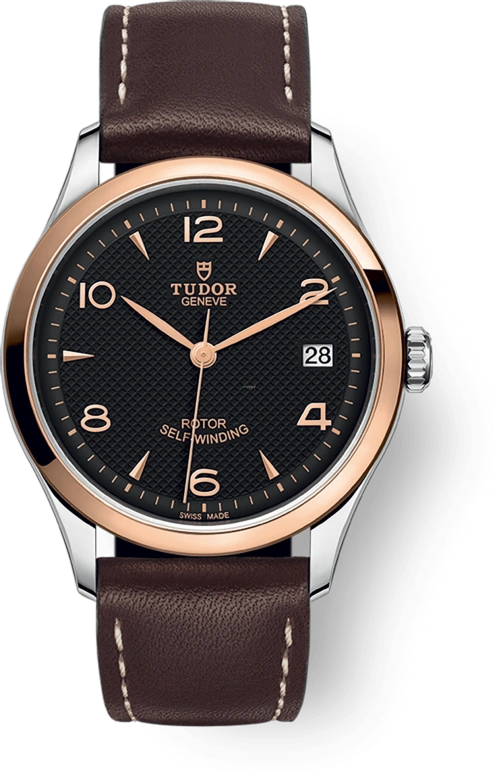 Tudor,1926 36mm,36mm,Rose Gold,Stainless Steel,Black,Automatic,Day,38hours,91451,91451-0007