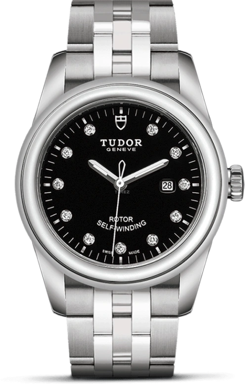 Tudor,Glamour 31mm,31mm,Stainless Steel,Black,Automatic,Date,38hours,53000,53000-0001