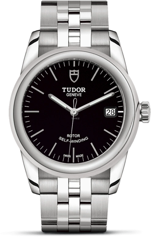 Tudor,Glamour 36mm,36mm,Stainless Steel,Black,Automatic,Date,38hours,55000,55000-0007