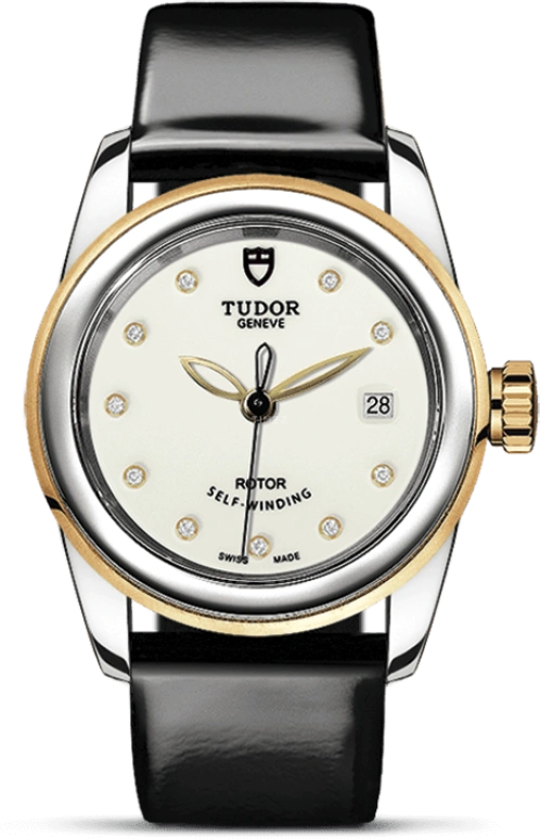Tudor,Glamour 26mm,26mm,Yellow Gold,Stainless Steel,White,Automatic,Date,38hours,51003,51003-0028