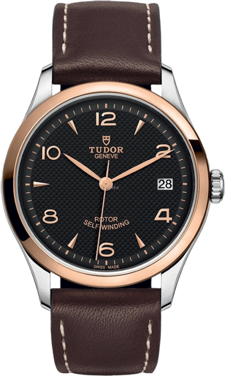 Tudor,1926 36mm,36mm,Rose Gold,Stainless Steel,Black,Automatic,Day,38hours,91451,91451-0007
