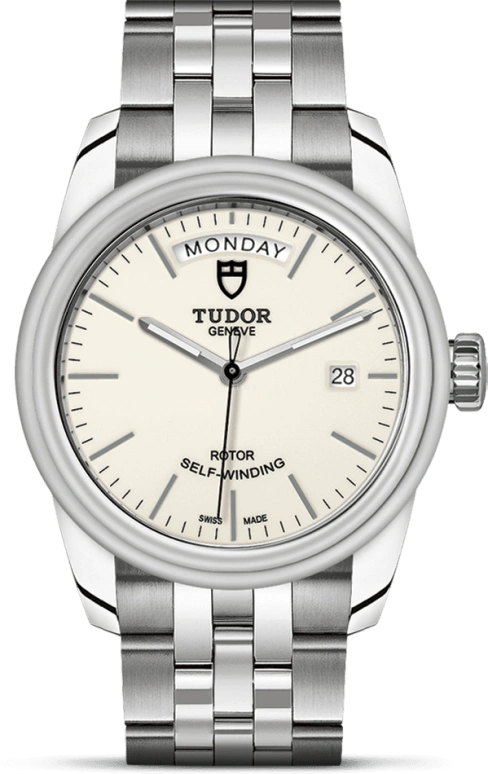 Tudor,Glamour 39mm,39mm,Stainless Steel,White,Automatic,Date,Day,56000,56000-0181