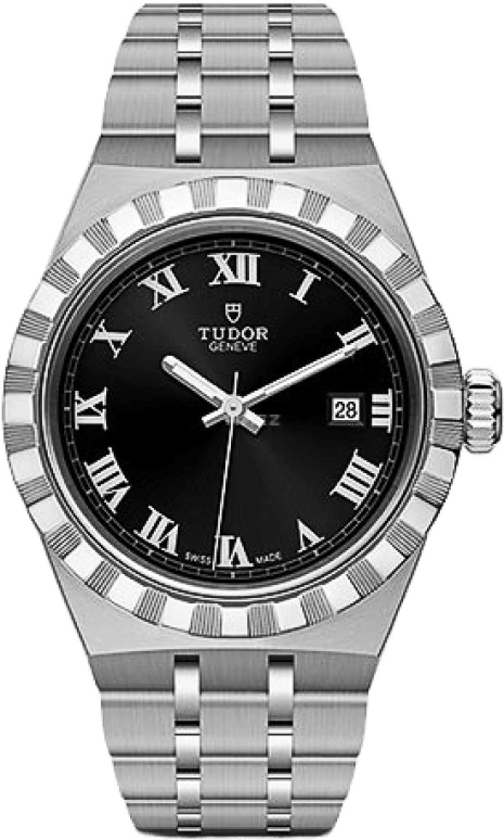 Tudor,Royal 28mm,28mm,Stainless Steel,Black,Automatic,Date,38hours,28300,28300-0003
