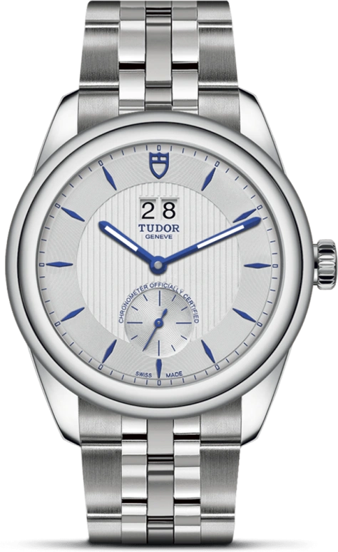 Tudor,Glamour 42mm,42mm,Stainless Steel,Silver,Automatic,Big Date,70hours,57100,57100-0001
