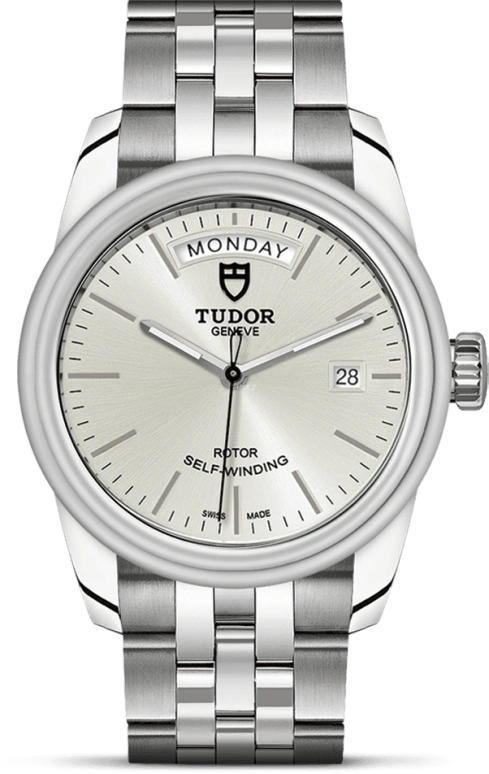 Tudor,Glamour 39mm,39mm,Stainless Steel,Silver,Automatic,Date,Day,56000,56000-0005