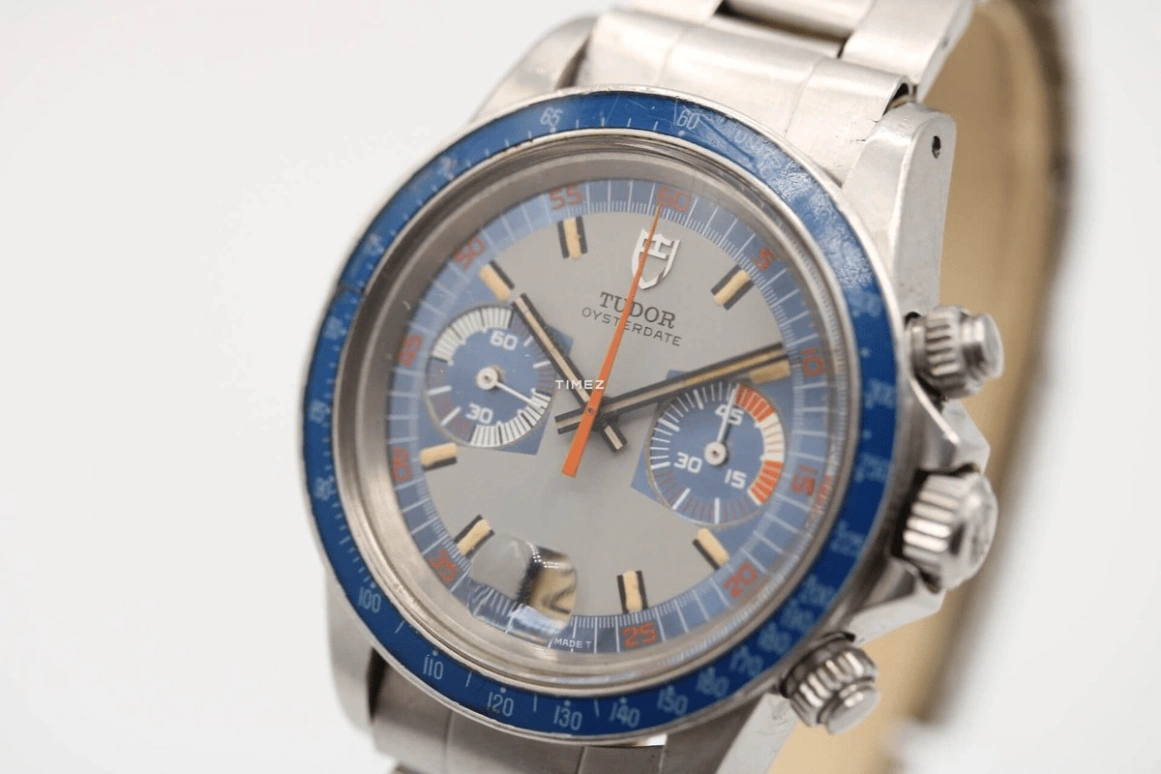 Tudor,Other 40mm,40mm,Stainless Steel,Silver,Blue,Handwound,Chronograph,Day,7149,7149/0