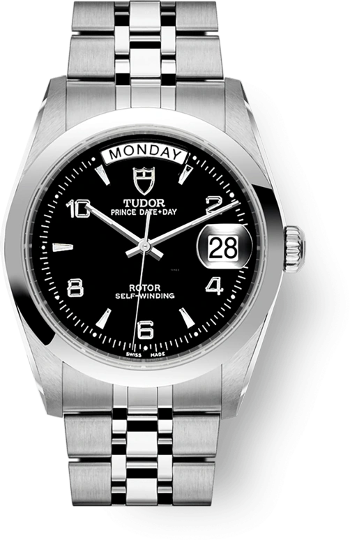 Tudor,Prince Princess 36mm,36mm,Stainless Steel,Black,Automatic,Date,Day,76200,76200-0006