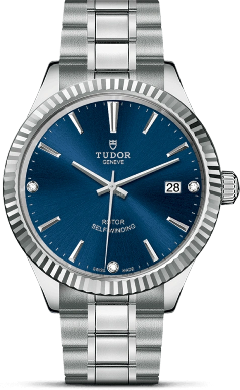 Tudor,Style 38mm,38mm,Stainless Steel,Blue,Automatic,Date,38hours,12510,12510-0017