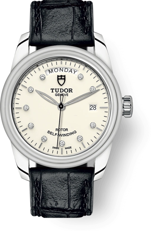 Tudor,Glamour 39mm,39mm,Stainless Steel,White,Automatic,Date,Day,56000,56000-0184