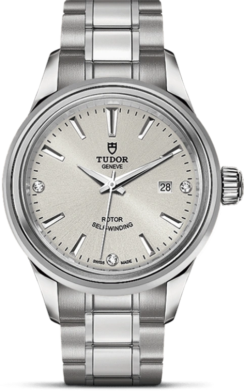 Tudor,Style 28mm,28mm,Stainless Steel,Silver,Automatic,Date,38hours,12100,12100-0003
