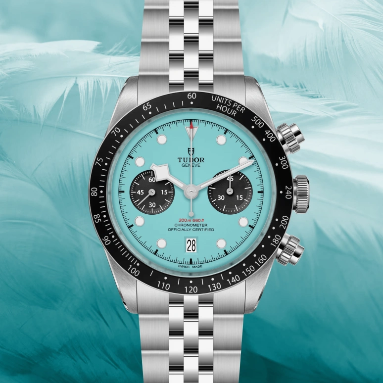 Tudor,Black Bay Chronograph 41mm,41mm,Stainless Steel,Blue,Black,Automatic,Chronograph,Day,David Beckham,79360N,79360N-0024