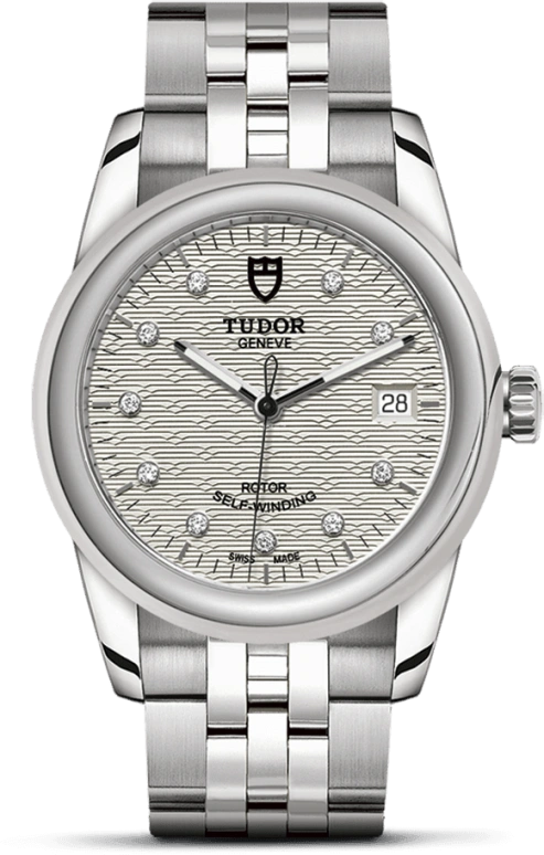 Tudor,Glamour 36mm,36mm,Stainless Steel,Silver,Automatic,Day,38hours,55000,55000-0004