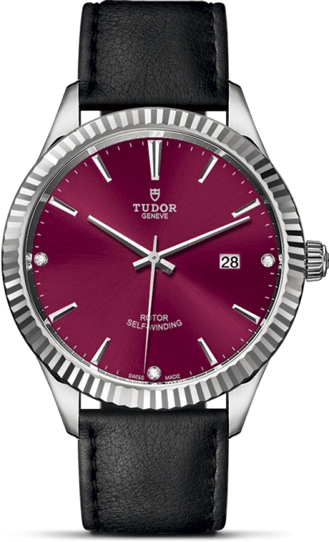 Tudor,Style 41mm,41mm,Stainless Steel,Purple,Automatic,Date,38hours,12710,12710-0030