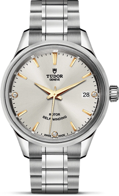 Tudor,Style 34mm,34mm,Stainless Steel,Silver,Automatic,Date,38hours,12300,12300-0019