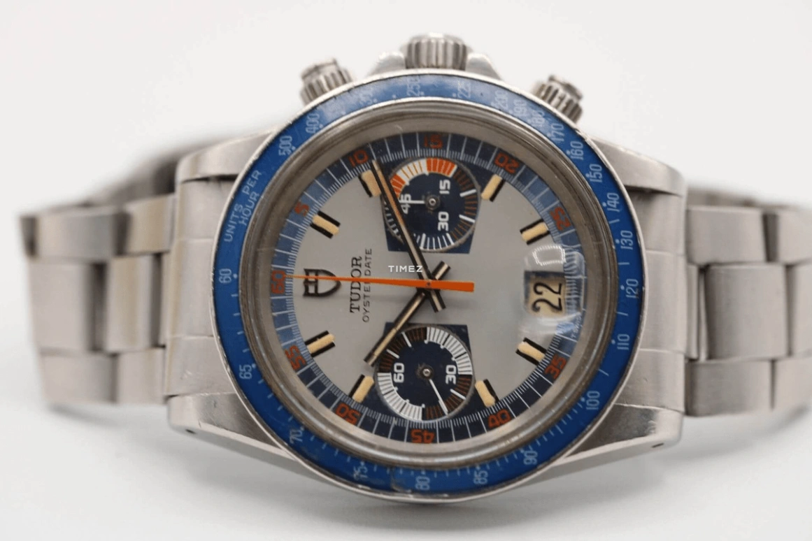 Tudor,Other 40mm,40mm,Stainless Steel,Silver,Blue,Handwound,Chronograph,Day,7149,7149/0