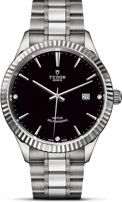 Tudor,Style 41mm,41mm,Stainless Steel,Black,Automatic,Date,38hours,12710,12710-0009