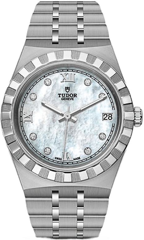 Tudor,Royal 34mm,34mm,Stainless Steel,White,Automatic,Date,38hours,28400,28400-0005