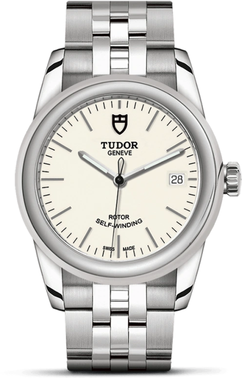 Tudor,Glamour 36mm,36mm,Stainless Steel,White,Automatic,Date,38hours,55000,55000-0103