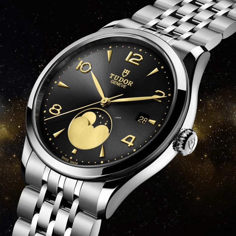Tudor,1926 39mm,39mm,Stainless Steel,Black,Automatic,Moonphase,Day,91560,91560-0003
