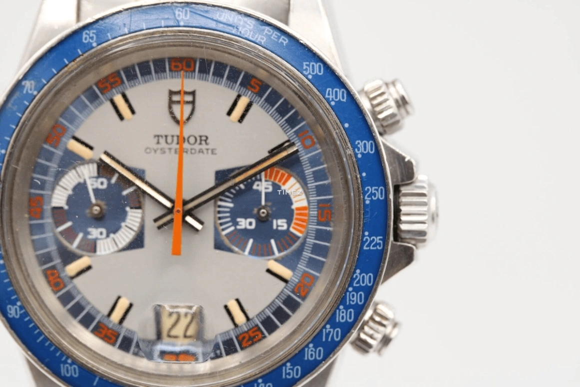 Tudor,Other 40mm,40mm,Stainless Steel,Silver,Blue,Handwound,Chronograph,Day,7149,7149/0