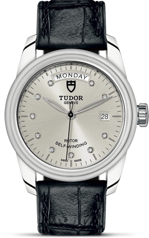 Tudor,Glamour 39mm,39mm,Stainless Steel,Silver,Automatic,Date,Day,56000,56000-0028
