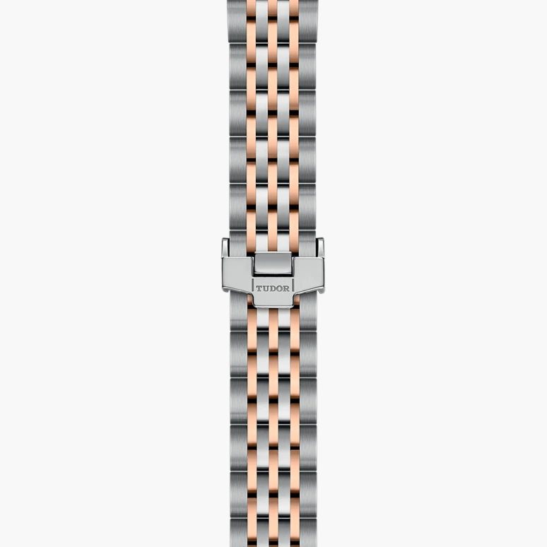 Tudor,1926 28mm,28mm,Rose Gold,Stainless Steel,Black,Automatic,Day,38hours,91351,91351-0003