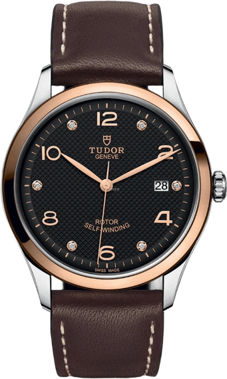 Tudor,1926 39mm,39mm,Rose Gold,Stainless Steel,Black,Automatic,Day,38hours,91551,91551-0008
