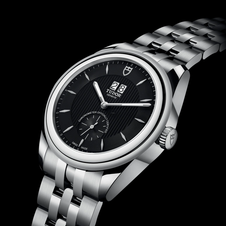 Tudor,Glamour 42mm,42mm,Stainless Steel,Black,Automatic,Big Date,70hours,57100,57100-0003