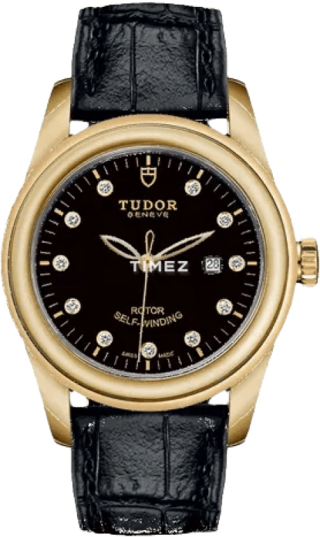 Tudor,Glamour 31mm,31mm,Yellow Gold,Black,Automatic,Day,38hours,53008,53008-0011