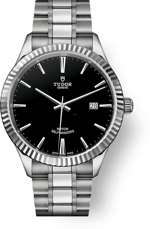 Tudor,Style 41mm,41mm,Stainless Steel,Black,Automatic,Date,38hours,12710,12710-0003