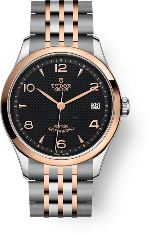 Tudor,1926 36mm,36mm,Rose Gold,Stainless Steel,Black,Automatic,Day,38hours,91451,91451-0003