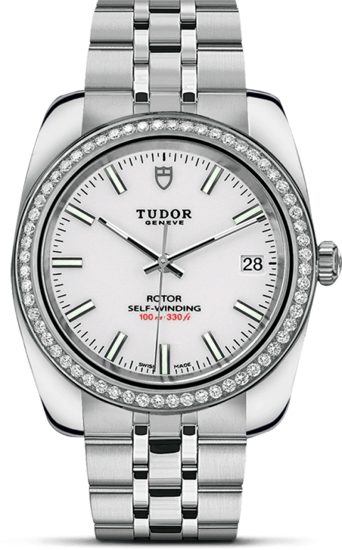 Tudor,Classic 38mm,38mm,Stainless Steel,White,Automatic,Day,42hours,21020,21020-0010