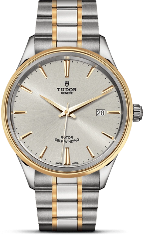 Tudor,Style 41mm,41mm,Yellow Gold,Stainless Steel,Silver,Automatic,Date,38hours,12703,12703-0002