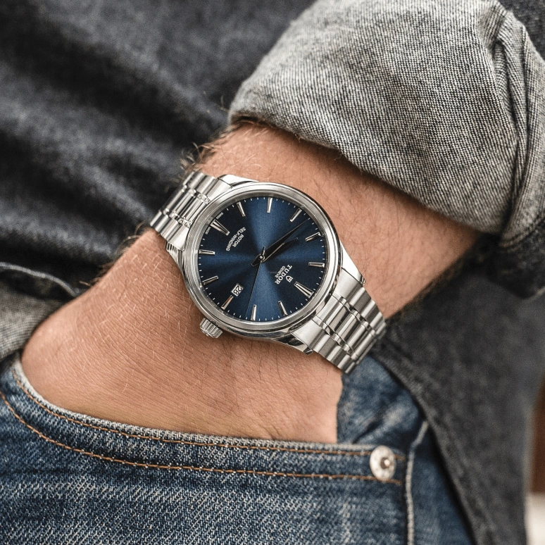 Tudor,Style 41mm,41mm,Stainless Steel,Blue,Automatic,Date,38hours,12700,12700-0009