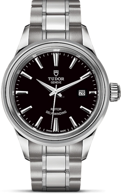Tudor,Style 28mm,28mm,Stainless Steel,Black,Automatic,Date,38hours,12100,12100-0002