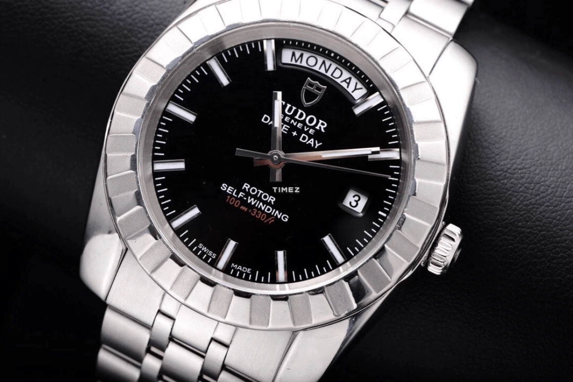 Tudor,Classic 41mm,41mm,Stainless Steel,Black,Automatic,Date,Day,23010,23010-0016