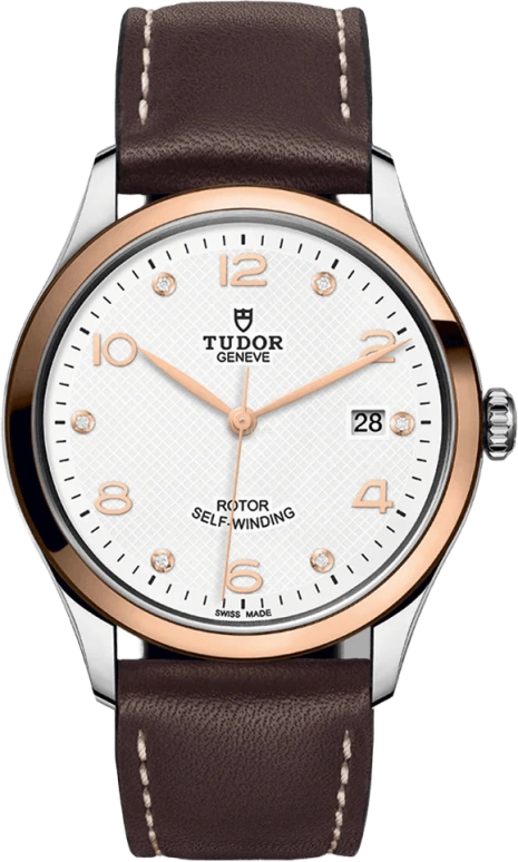 Tudor,1926 39mm,39mm,Rose Gold,Stainless Steel,White,Automatic,Day,38hours,91551,91551-0012