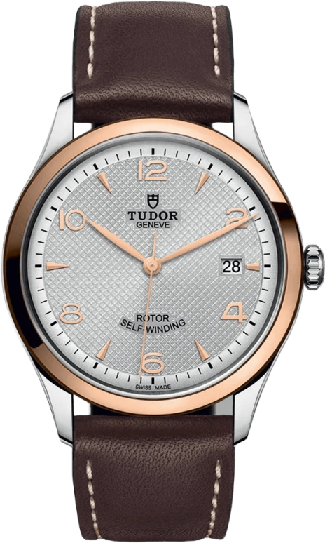 Tudor,1926 39mm,39mm,Rose Gold,Stainless Steel,Silver,Grey,Automatic,Day,38hours,91551,91551-0005