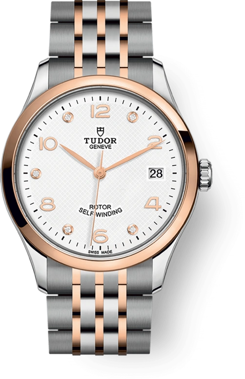 Tudor,1926 36mm,36mm,Rose Gold,Stainless Steel,White,Automatic,Day,38hours,91451,91451-0011
