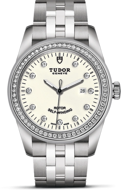 Tudor,Glamour 31mm,31mm,Stainless Steel,White,Automatic,Date,38hours,53020,53020-0074