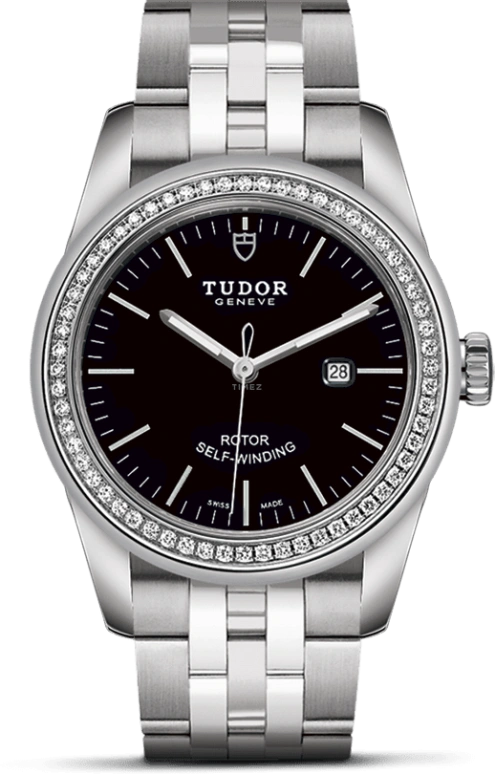 Tudor,Glamour 31mm,31mm,Stainless Steel,Black,Automatic,Date,38hours,53020,53020-0008