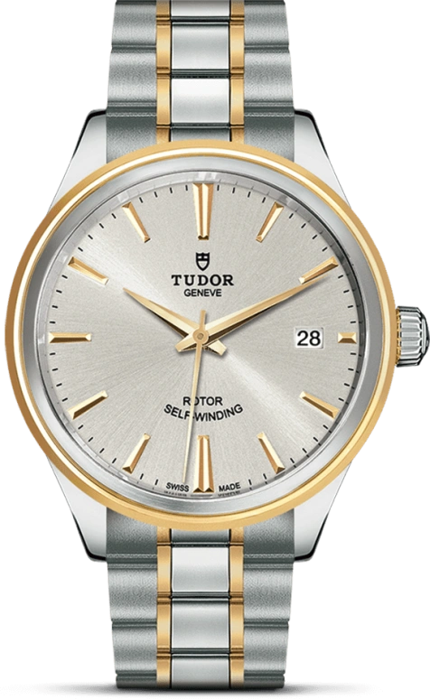 Tudor,Style 38mm,38mm,Yellow Gold,Stainless Steel,Silver,Automatic,Date,38hours,12503,12503-0002