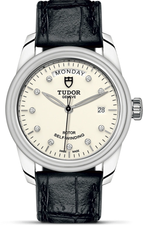 Tudor,Glamour 39mm,39mm,Stainless Steel,White,Automatic,Date,Day,56000,56000-0184