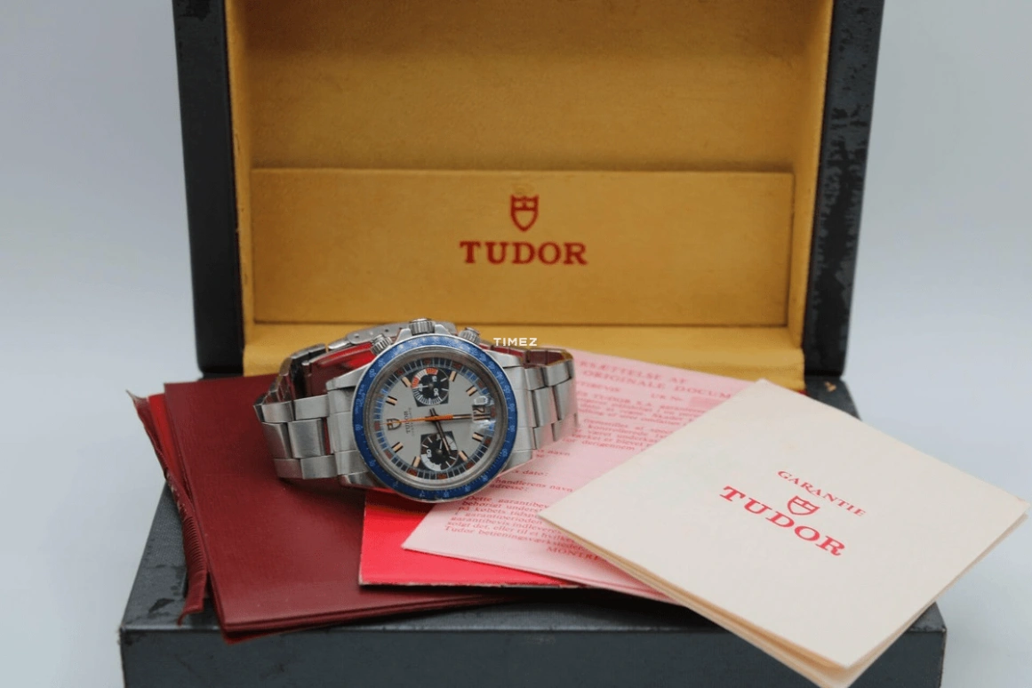 Tudor,Other 40mm,40mm,Stainless Steel,Silver,Blue,Handwound,Chronograph,Day,7149,7149/0