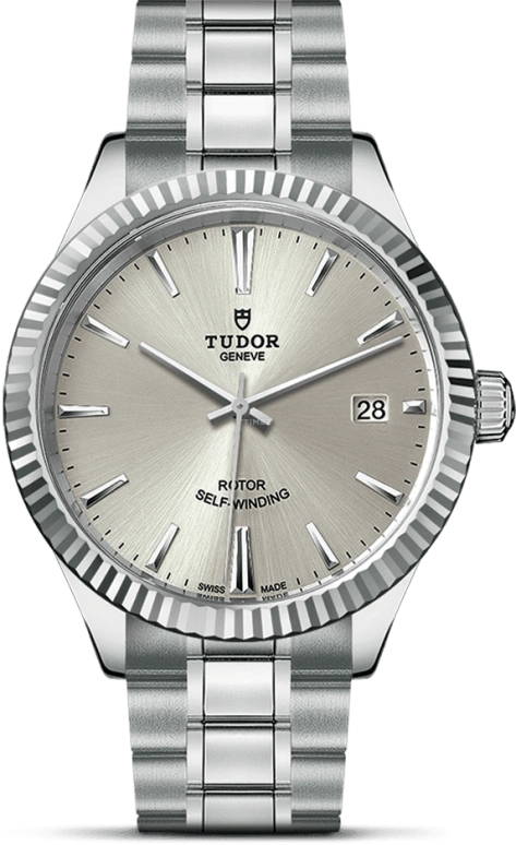 Tudor,Style 38mm,38mm,Stainless Steel,Silver,Automatic,Date,38hours,12510,12510-0001