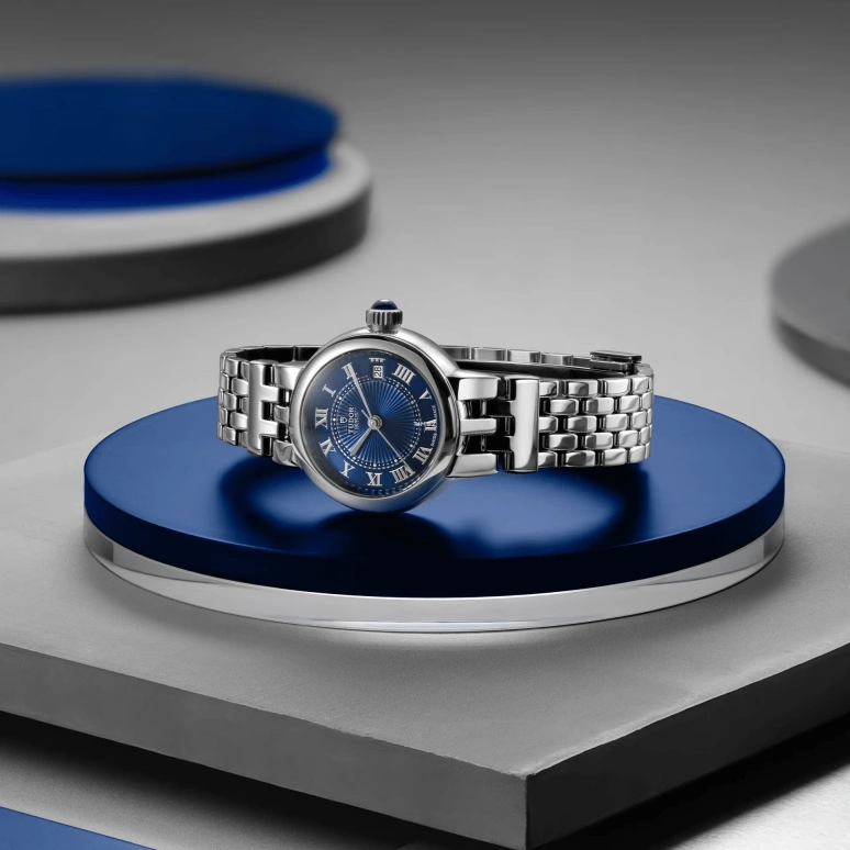 Tudor,Clair de Rose 26mm,26mm,Stainless Steel,Blue,Automatic,Day,38hours,35200,35200-0009